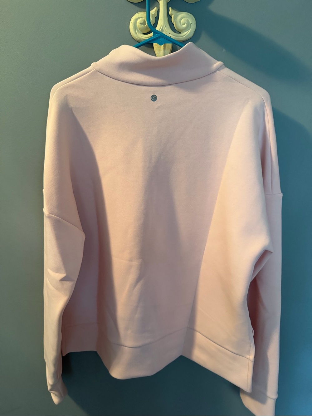 CALIA by Carrie Underwood Pale Pink Half-Zip Mock Neck Sweatshirt - Picture 3 of 5